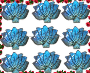 อัญมณีแกะสลักดอกไม้ลาบราดอไรต์ฉูดฉาดหลายแบบสำหรับทำเครื่องประดับอัญมณีสำหรับฤดูร้อน - Product Image 4