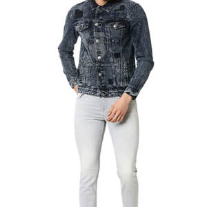 แจ็คเก็ตยีนส์ผ้าแคนวาสสำหรับผู้ชาย ดีไซน์ล่าสุด ราคาสมเหตุสมผล บริการ OEM พร้อมโลโก้ด้านหน้า - Product Image 4