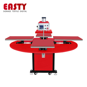 Presse à chaud à carrousel à 4 stations Presse automatique pour t-shirts avec design rotatif pour transfert de chaleur et sublimation de teinture - Product Image 5