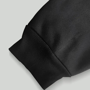 Sudadera con Capucha Negra Personalizada 100% Algodón Térmico con Cierre Completo y Estampado Gráfico Rojo Llamativo - Ropa de Calle de Invierno para Hombre y Mujer - Product Image 6