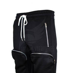 Pantalones deportivos informales OEM para hombre, pantalones de Jogger de algodón suave, ligeros, rectos, personalizables, logotipo personalizado medio, pantalones apilados en blanco - Product Image 5