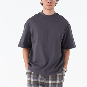 เสื้อยืดผู้ชายทรงปกติ ผ้าคอตตอนถักเนื้อหนา 100% รุ่นขายดีประจำปี 2026 พร้อมคุณสมบัติป้องกันการเป็นขุยแบบเป็นมิตรต่อสิ่งแวดล้อม - Product Image 3