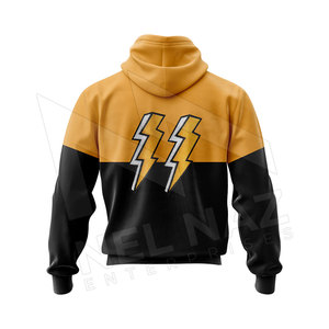 Survêtement de jogging à capuche en coton et polyester pour hommes, haut respirant, fermeture éclair, personnalisable et grande taille en option - Product Image 4