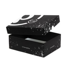Personalized White <b>Square</b> <b>Gift</b> <b>Box</b> with Lid 33x17x10 cm for Skin Care Serum Embossing - Product Image 2