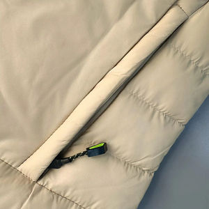 Men's Winter Casual Cotton Puffer <b>Jacket</b> With <b>Hood</b> Bubble <b>Padding</b> Solid Color Stand Collar Zipper & Canvas Design Plain Dyed - Product Image 5