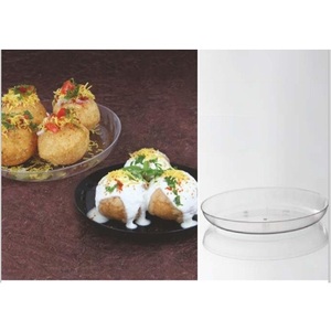 Snacks Assiette transparente 4.7 pouces Polystyrène pour les magasins Fêtes Forme conique lisse et unie pour les petites quantités - Product Image 1