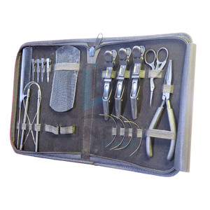 Kit d'outils pour Extension de cheveux, attaché à la main avec une aiguille, pince professionnelle pour Extension de cheveux et perles avec pochette en cuir - Product Image 4