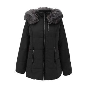 แจ็กเก็ตขนเป็ดอบอุ่นสำหรับผู้หญิง, เสื้อแจ็กเก็ตยาวเข้ารูปตัวยาวพร้อมฮู้ดสีทึบเสื้อโค้ทขนเป็ดสำหรับใช้กลางแจ้งฤดูหนาว - Product Image 3