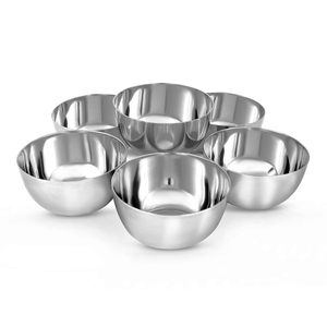 Tazón para Servir Alimentos de Acero Inoxidable Hecho a Mano en India, Duradero y Ecológico, para el Hogar, Restaurantes y Pedidos al por Mayor - Product Image 3