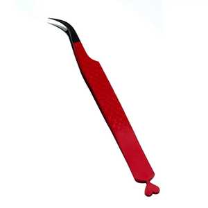 Pince à épiler professionnelle en acier inoxydable de couleur personnalisée avec pointe pointue gravée en coeur de conception de précision durable - Product Image 2