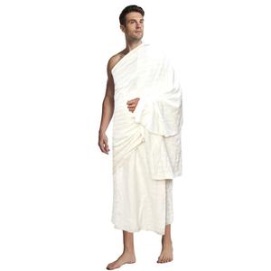 Serviette en coton pleine grandeur 2 pièces pour hommes Ihram pour le Hajj et la Omra Coton doux de qualité fine Ihram ou Ehraam pour hommes Hajj et la Omra Essentiel - Product Image 1