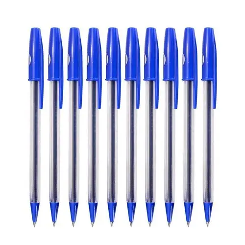맞춤형 브랜드 및 로고가 있는 최상의 품질의 빨강, 파랑 및 검정 잉크 볼펜 최적의 가격으로 필기 사용 볼펜