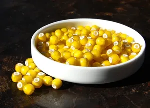 Perles africaines 4mm 8mm 10mm Crystal Lampwork Glass Beads Loose Yellow White Beads Jewelry Making Supplies Various Sizes Including Black - Product Image 3