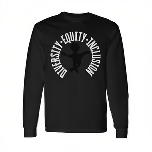 T-shirt a maniche lunghe Diversity Equity Inclusion, abbigliamento per l'empowerment e l'uguaglianza - Product Image 2