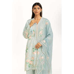 Traje Bordado Swiss Lawn Slub de 3 Piezas para Verano - IPSTD-44738 - Product Image 5