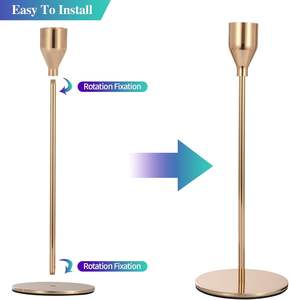 Unique Metal Sleek Design <b>Candle</b> Jar Holder for Home Decorations for Christmas and Easter-Available in <b>Bulk</b> - Product Image 5