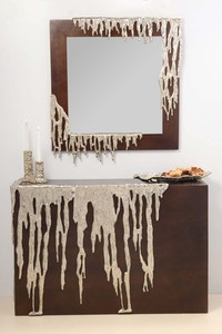 Wall <b>Mirror</b> for Home Hotel Bathroom Brown color wall <b>mirror</b> <b>Wood</b> & Metal Modern Wall Mounted <b>Mirror</b> Squair Best Room wall <b>mirror</b> - Product Image 3