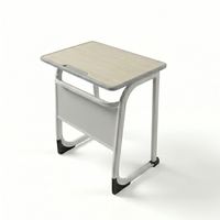 Bureau d'école moderne ARSU, table en bois, chaise durable avec revêtement en poudre, design minimaliste pour salle de classe, usage commercial, garantie 2 ans