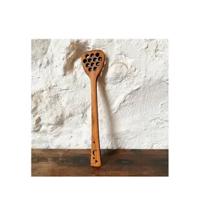 8 10 16cm Wooden Honey Dipper Sticks Jams Stirring Rod Long Handle Spiral Stick Honey Jar Dispense Spoon
