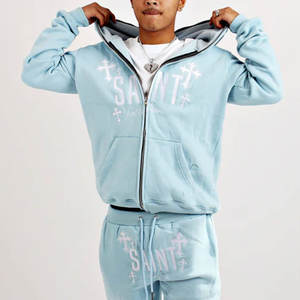 ชุดวอร์มมีซิปสำหรับผู้ชายแบบเต็มหน้าพิมพ์โลโก้แบบกำหนดเอง - Product Image 4