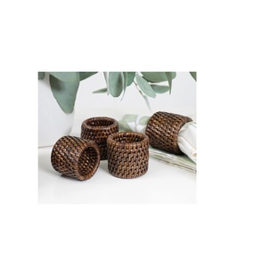 Wholesale <b>Cheap</b> Price Table Decor Rhinestone Bling Napkin <b>Ring</b> Rattan Napkin Buckle <b>Ring</b> for Place Setting Serviette - Product Image 1