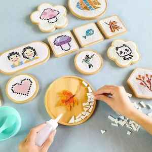 Plateau moderne en bois de noyer pouf avec poignées plateau de service pour la décoration de salon idée cadeau pour la maison - Product Image 5