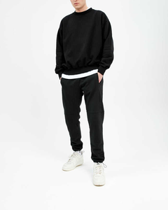 Vente en gros Pull en molleton 100% coton pour hommes Sweat à capuche brodé personnalisé et décontracté à la mode Sweatshirts d'hiver Teints unis Motif solide - Product Image 2