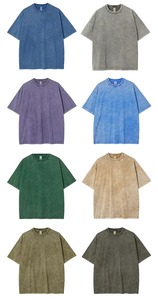 เสื้อยืดโอเวอร์ไซส์สไตล์วินเทจแบบยูนิเซ็กซ์สั่งทำได้ เนื้อผ้าระบายอากาศคุณภาพสูง ผ้าฝ้ายล้างแล้ว คอกลม ไซส์พลัส โลโก้ด้านหน้าแบบเรียบ - Product Image 4
