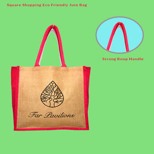 Sacs de transport en tissu réutilisable écologique, fourre-tout de plage, sacs de Jute pour épicerie stratifiés, sacs de Shopping promotionnels - Product Image 3