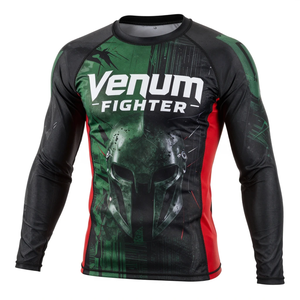 Rash Guards de la Mejor Calidad al por Mayor, Personalizados, de Manga Larga, Compresión Elástica, Antibacterianos, Venum Fighter - Product Image 2