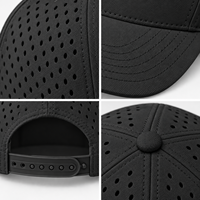 Casquette de baseball de haute qualité à visière légèrement incurvée, personnalisée, 5 panneaux, avec corde découpée au laser, imperméable, pour le sport et le golf