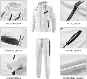 Traje de chándal de moda Venta caliente Personalizado Hombres Estilo de bolsillo Traje de sudor Hecho a medida Hombres Jogging Wear con logotipo - Product Image 5