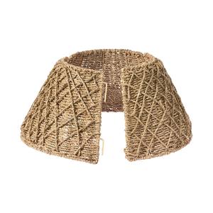 Wholesale Eco Friendly Handwoven <b>Wicker</b> Seagrass <b>Christmas</b> <b>Tree</b> Collar Handmade Natural Woven Cone Shape <b>Tree</b> <b>Skirt</b> <b>For</b> Holiday - Product Image 3