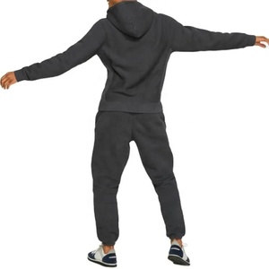 Ensemble de survêtement décontracté pour hommes, style pyjama, avec logo personnalisé, en molleton à capuche, vente en gros - Product Image 4