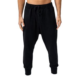 Pantalons de survêtement unisexes à entrejambe tombant, taille élastique, respirants, décontractés, unis, pour streetwear, 100% polyester, hiver 2025 - Product Image 5