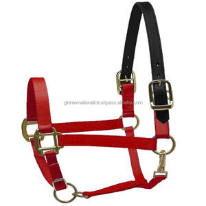 Caballo de nailon 100% hecho a medida con cuello halter, corona de cuero genuino negro de lujo para caballo, colores vibrantes disponibles - Product Image 4