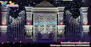 Escenario de boda de la familia real para exteriores, decoración de escenario de boda tradicional, abierta, con temática de Rajawadi - Product Image 3