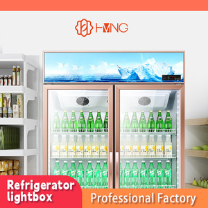 Siêu mỏng siêu mỏng Backlit tủ lạnh quảng cáo hộp Đèn khung nhôm treo hình chữ nhật bảng ánh sáng Acrylic dễ dàng - Product Image 2