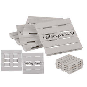 Juego de 4 Posavasos de Madera con Diseño de Bebidas Favoritas para Eventos Empresariales y Regalos Promocionales - Product Image 4