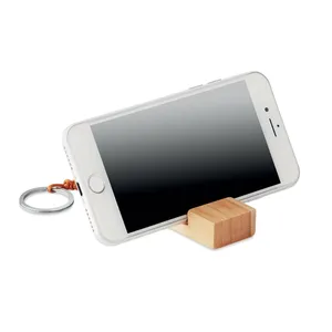 Portachiavi Personalizzato in Legno di Bambù TRINEU, Gadget Personalizzabile - Product Image 3