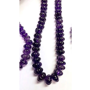 6 brins d'améthyste naturelle lisse plaine 14-16mm Rondelle Melon perles lisses 3160 cts pierres précieuses sculpture 16 pouces US $222 pour tous - Product Image 3