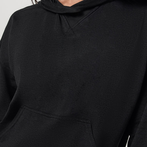 Jersey de lana de algodón con logotipo personalizado de estilo callejero para mujer, sudadera lisa en blanco de gran tamaño, Sudadera con capucha con bolsillos - Product Image 2