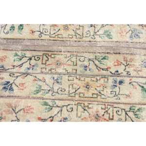 Tapis Vintage en Laine Turque 23X31 pieds Beige & Vert Patchwork Design Plat Tissage Technique pour Décorations de Salon - Product Image 5