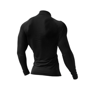 T-shirt de compression décontracté pour homme à manches longues, col montant, imprimé araignée, pour la gym, l'entraînement, le fitness, la course, coupe ajustée, vêtements de sport ODM - Product Image 2