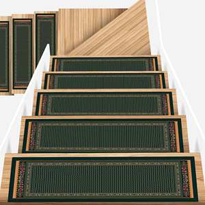 พรมลายชนเผ่า, พรมสีเขียว, พรมสีส้ม, พรมพิมพ์ลายพร้อมแผ่นกันลื่นด้านหลัง, โกเบลน - Product Image 5