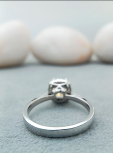 Luxury Customizable 10K Solid Gold 925 Silver Engagement Ring BLACK Moissanite <b>Cushion</b> Fully Customizable Diamonds Designed for - Product Image 4