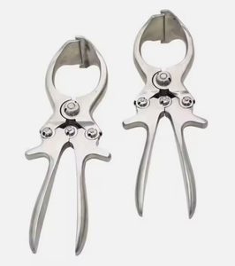 Herramientas para ganado Acero inoxidable sin sangre Cerdo Oveja Abrazadera de castración Herramienta de castración Fórceps de castración Animales de granja - Product Image 2