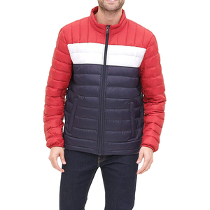 OEM High Quality Men's <b>Winter</b> Puffer Jacket Custom Logo Printed Breathable with Zipper Closure Button <b>Decoration</b> Pocket Included - Product Image 3