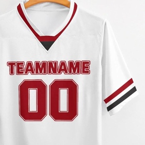 เสื้อฟุตบอลสีขาวแดงพรีเมียม เนื้อผ้าระบายอากาศ แห้งเร็ว ประสิทธิภาพสูง รับผลิตชุดทีมตามสั่ง สีและขนาดตามต้องการ ผู้ผลิต OEM ODM - Product Image 6