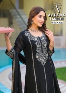 Traje de estrella Georgette con bordado de Cachemira y trabajo de Payal Ropa étnica elegante para mujeres Ideal para bodas fiestas y festivas - Product Image 3